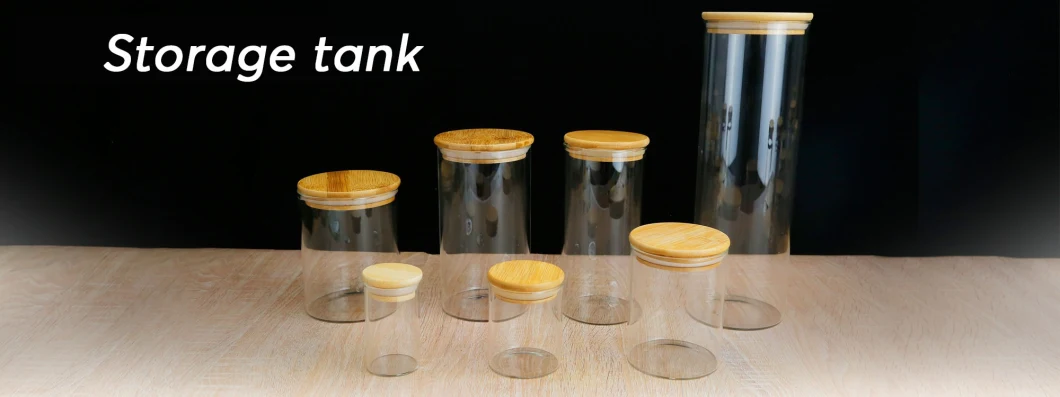 500ml 700ml 1100ml Wooden Lid of Glass Seal Jar/Storage of Canned/Kitchen Dry Goji Berries Coffee Beans Storage Tank Home Storage