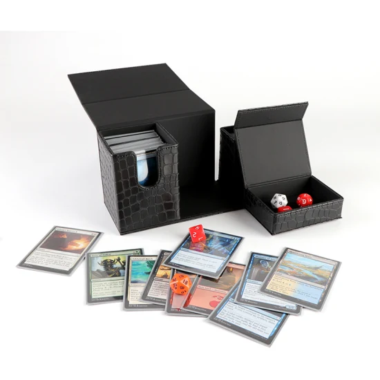Флип-коробка для хранения карт для настольных игр из искусственной кожи